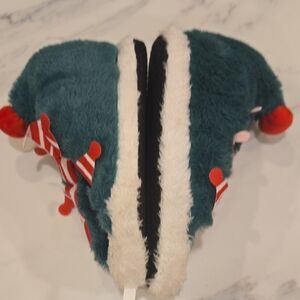 Plush Teal Kids Headband with White Trim